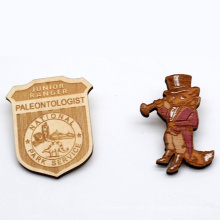 Wholesale Cheap Custom Printing Logo Wooden Lapel Pin
